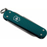 Нож-брелок Victorinox Classic SD Alox, бирюза Wild Jungle (0.6221.242G)